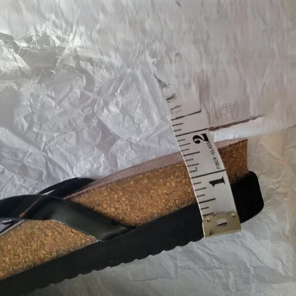 Mephisto Black Hera Sandals Patent Leather Size 40 - Picture 7 of 7